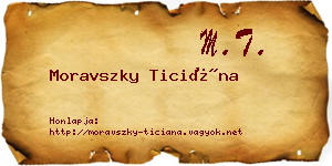 Moravszky Ticiána névjegykártya