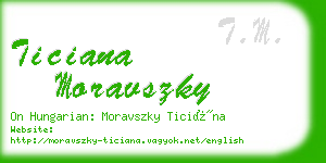 ticiana moravszky business card